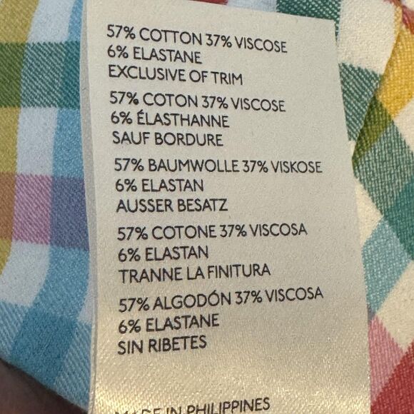 Maeve Anthropologie Pants Womens 2 Plaid High Rise Cropped Side Zip Stretch - Picture 10 of 11